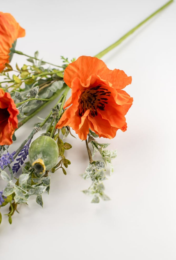 Artificial wild poppy spray - Greenery MarketPm2935 - OG