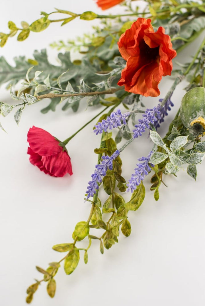 Artificial wild poppy spray - Greenery MarketPm2935 - OG