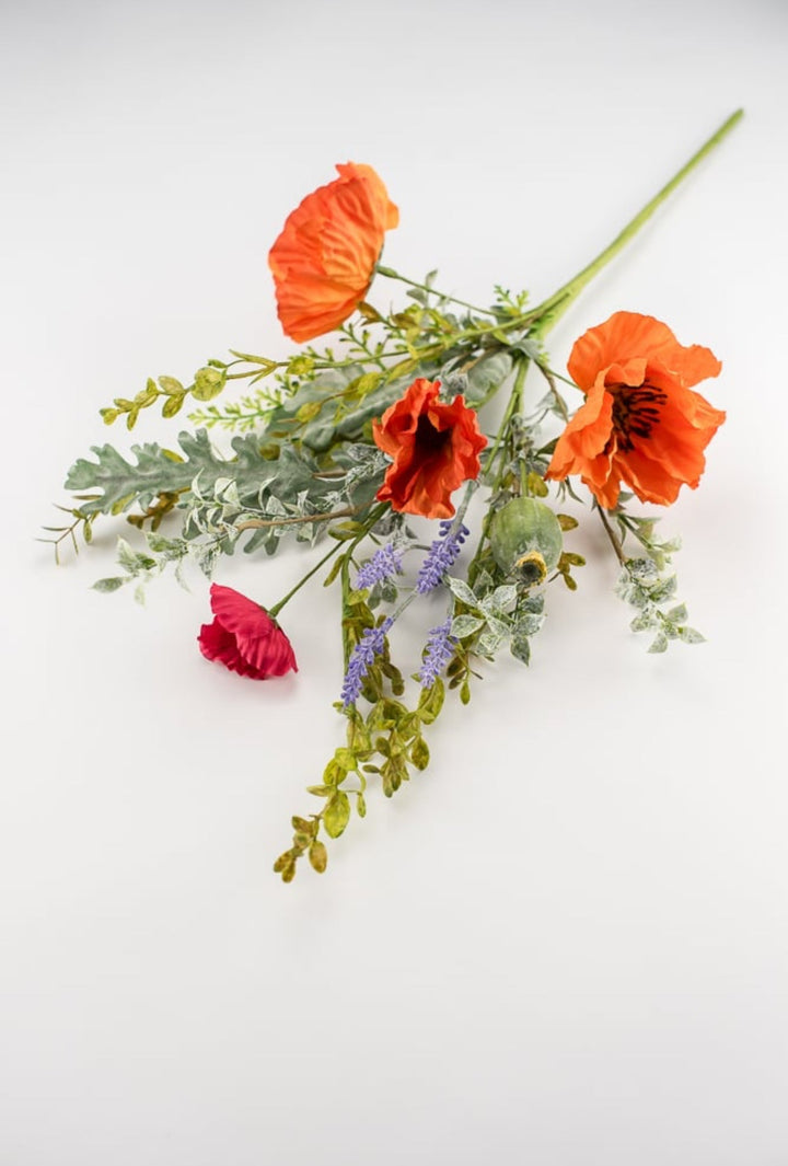 Artificial wild poppy spray - Greenery MarketPm2935 - OG