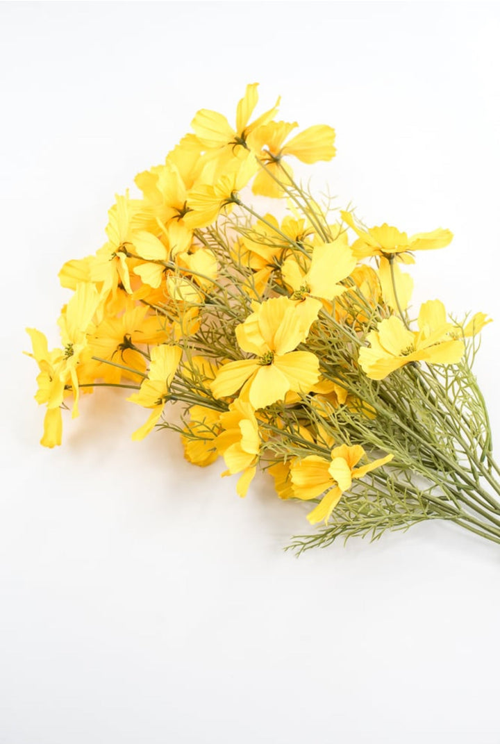 Artificial, Yellow, Garden Cosmos Bush - Greenery Market63664YW