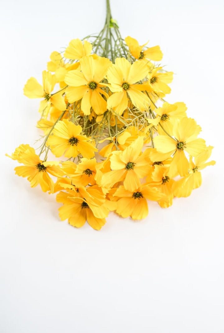 Artificial, Yellow, Garden Cosmos Bush - Greenery Market63664YW