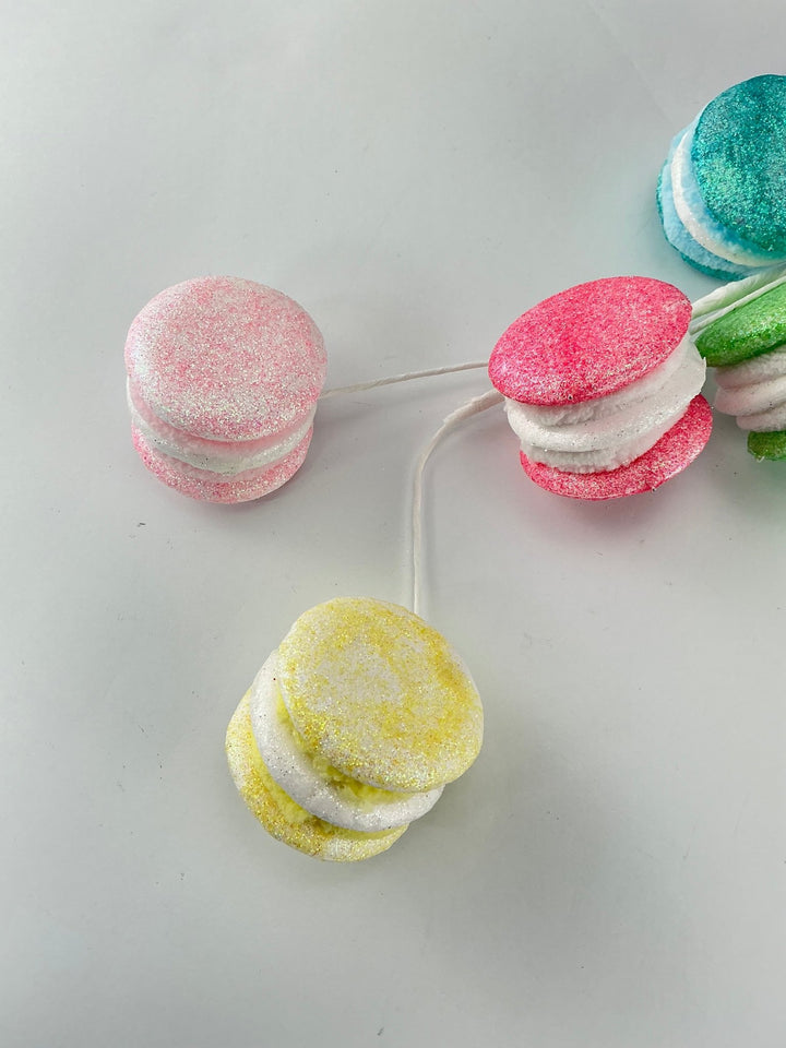 AS IS - Glittered Faux Macaroon spray - Greenery MarketPicks64514