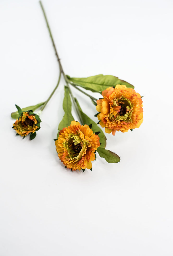 Aster flower spray - orange yellow - Greenery Marketartificial flowersMTF20487 ORYE