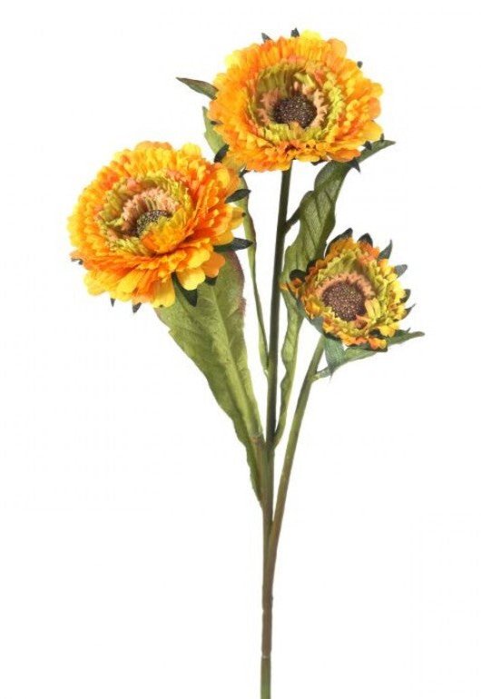 Aster flower spray - orange yellow - Greenery Marketartificial flowersMTF20487 ORYE