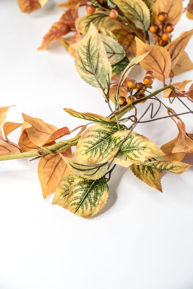 Autumn Birch Leaves Garland - 6’ - Greenery Market65386