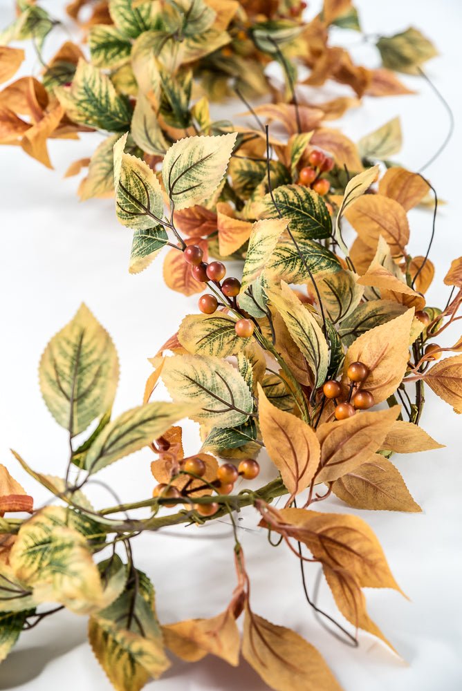 Autumn Birch Leaves Garland - 6’ - Greenery Market65386