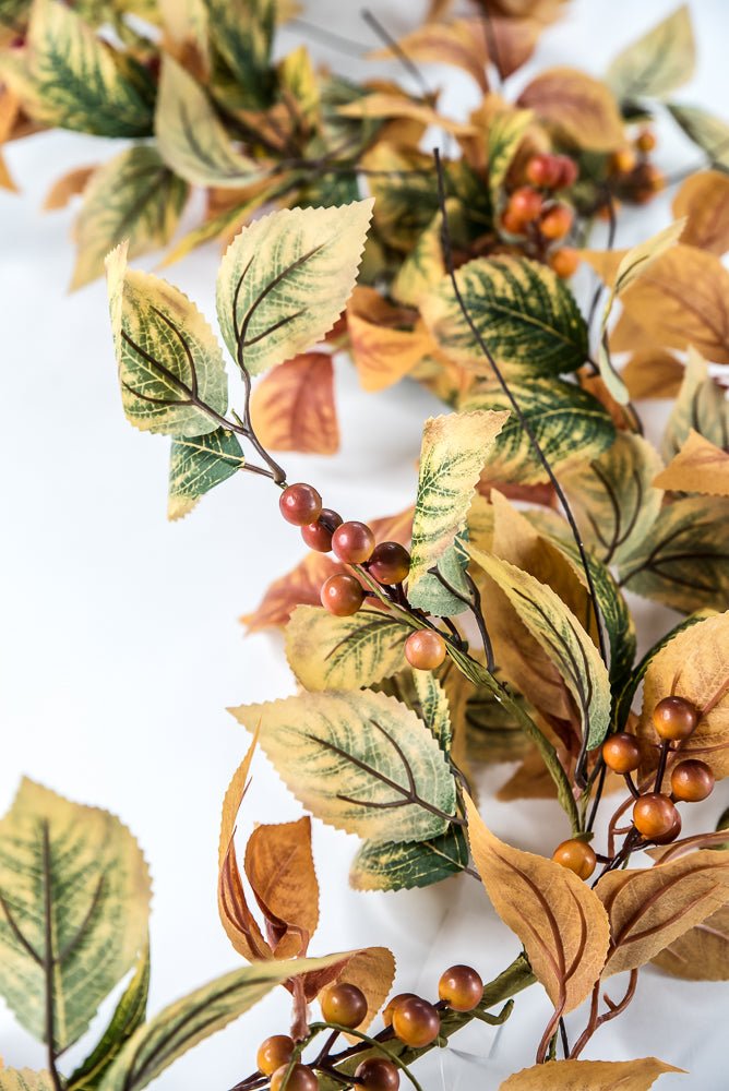 Autumn Birch Leaves Garland - 6’ - Greenery Market65386