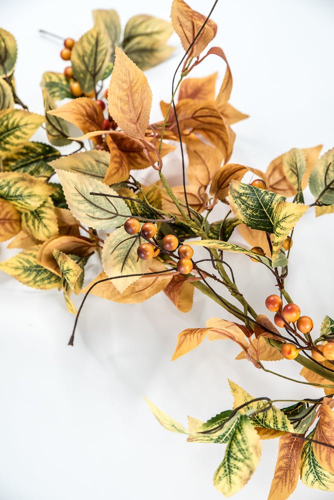 Autumn Birch Leaves Garland - 6’ - Greenery Market65386