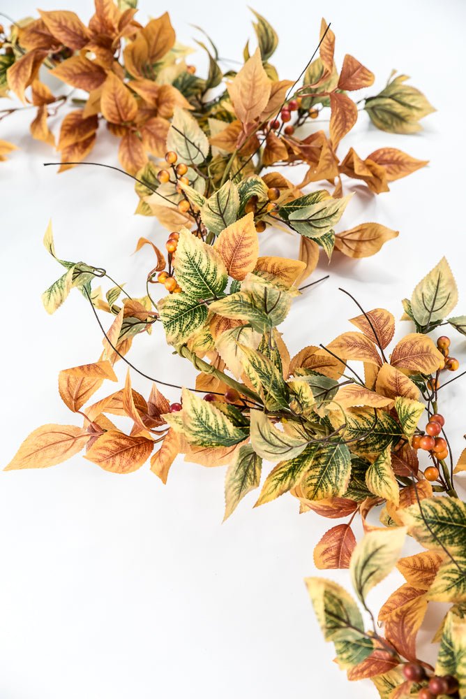 Autumn Birch Leaves Garland - 6’ - Greenery Market65386