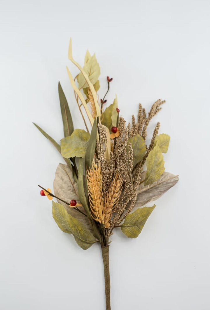 Autumn leaves and wheat mixed pick - Greenery Market63541