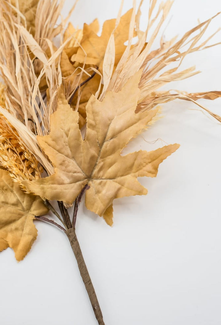 Autumn maple leaves, berries, and wheat mixed spray - Greenery Market83810