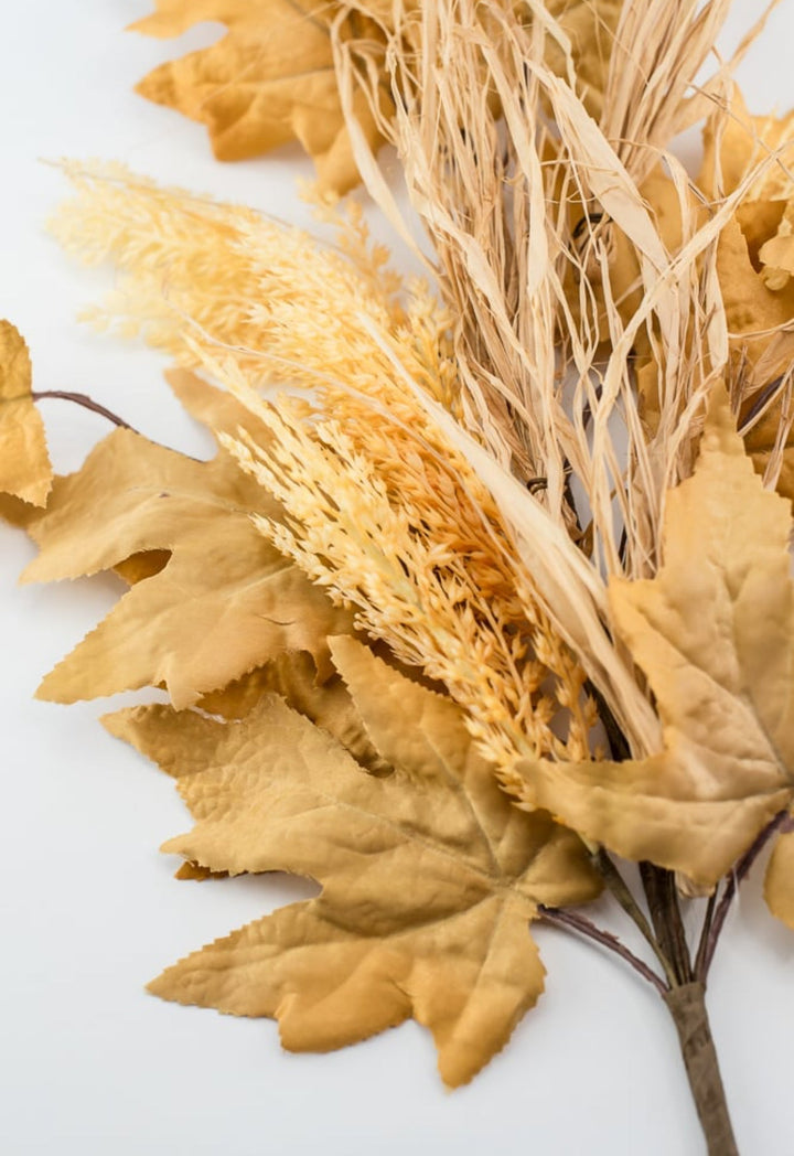 Autumn maple leaves, berries, and wheat mixed spray - Greenery Market83810