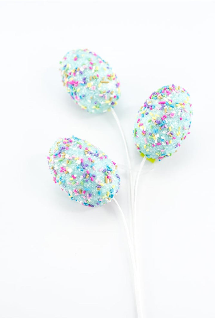 Baby Blue Sprinkle egg pick - Greenery MarketPicks62879BL