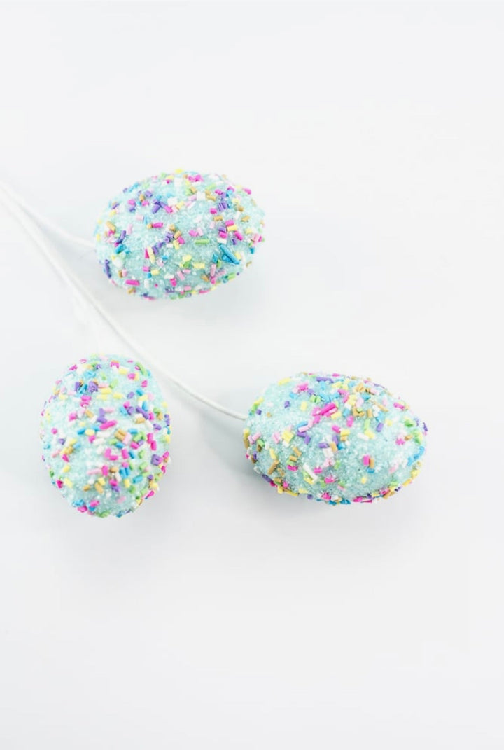 Baby Blue Sprinkle egg pick - Greenery MarketPicks62879BL