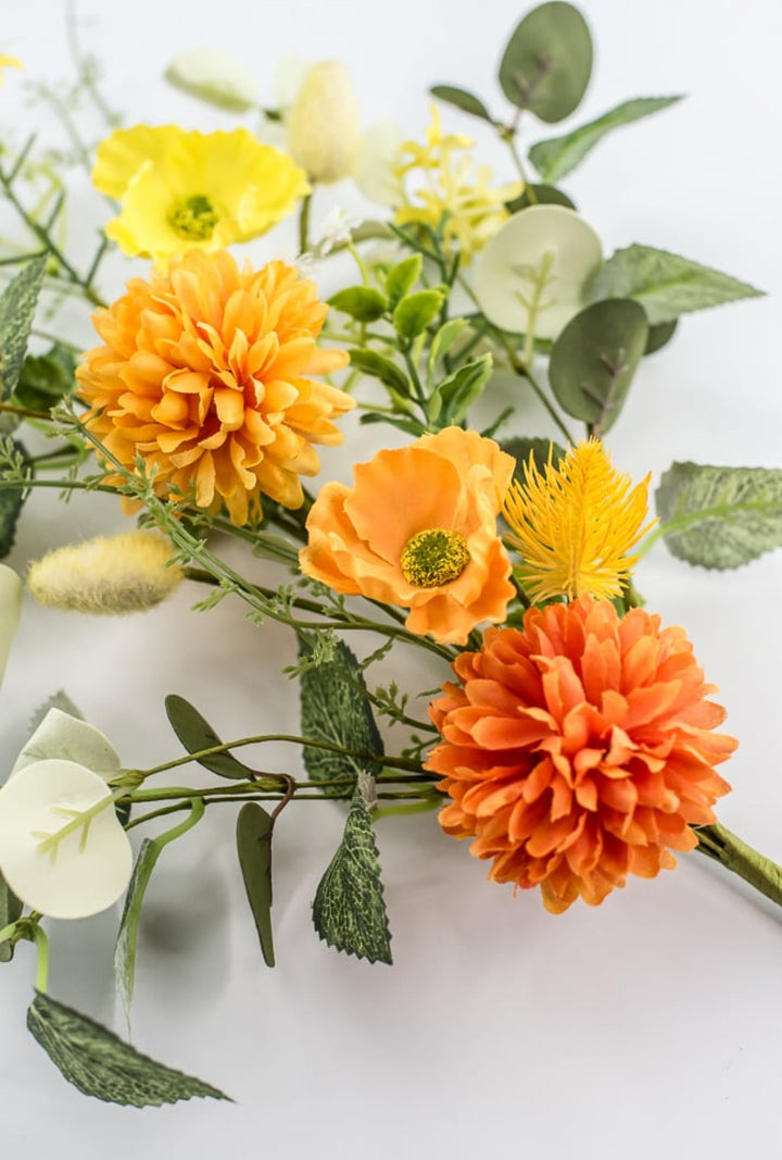 Ball Mum And Poppy Spray - Orange Yellow - Greenery Market64766 - ORYEL