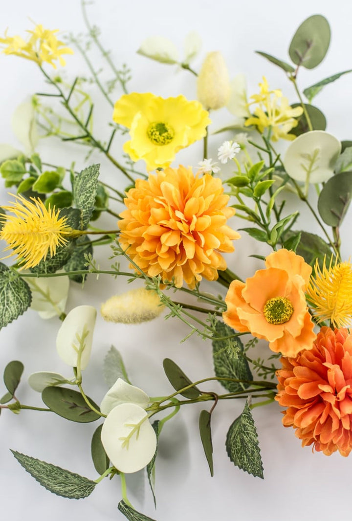 Ball Mum And Poppy Spray - Orange Yellow - Greenery Market64766 - ORYEL