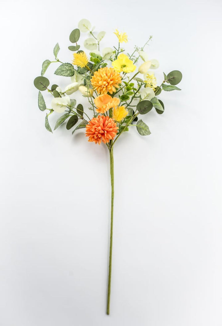 Ball Mum And Poppy Spray - Orange Yellow - Greenery Market64766 - ORYEL