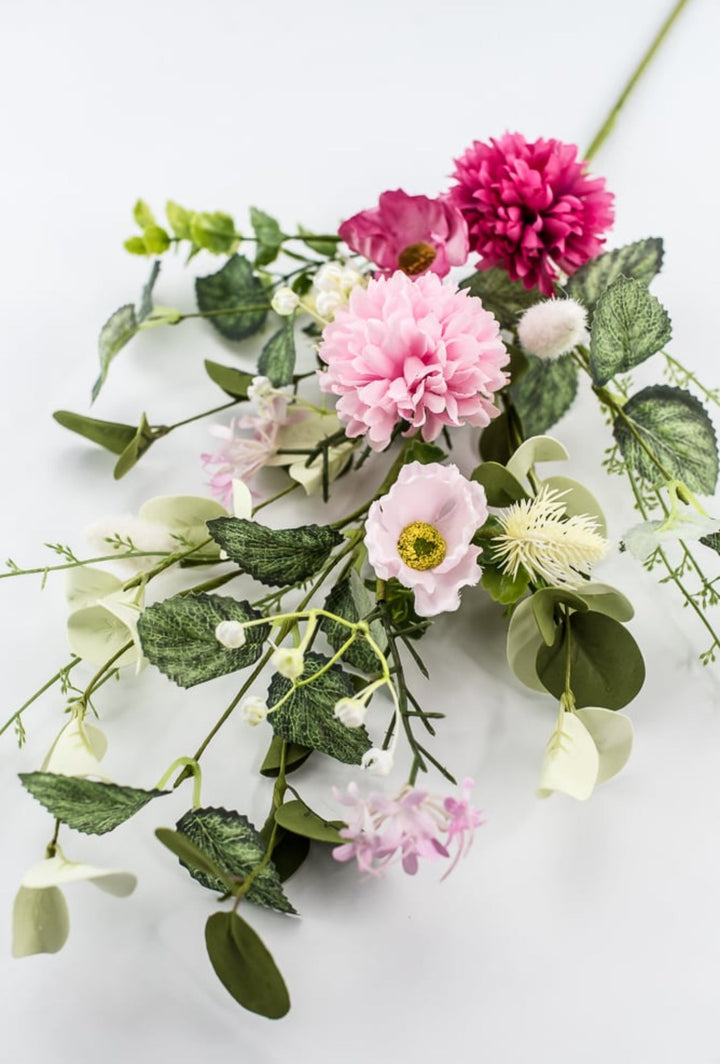 Ball Mum And Poppy Spray - Pink - Greenery Market64766 - BTYPK