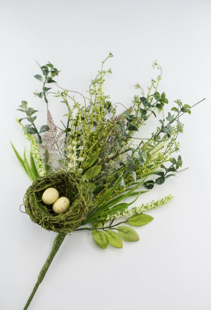 birds nest greenery bush - Greenery Marketspring summer greenery63308BU22