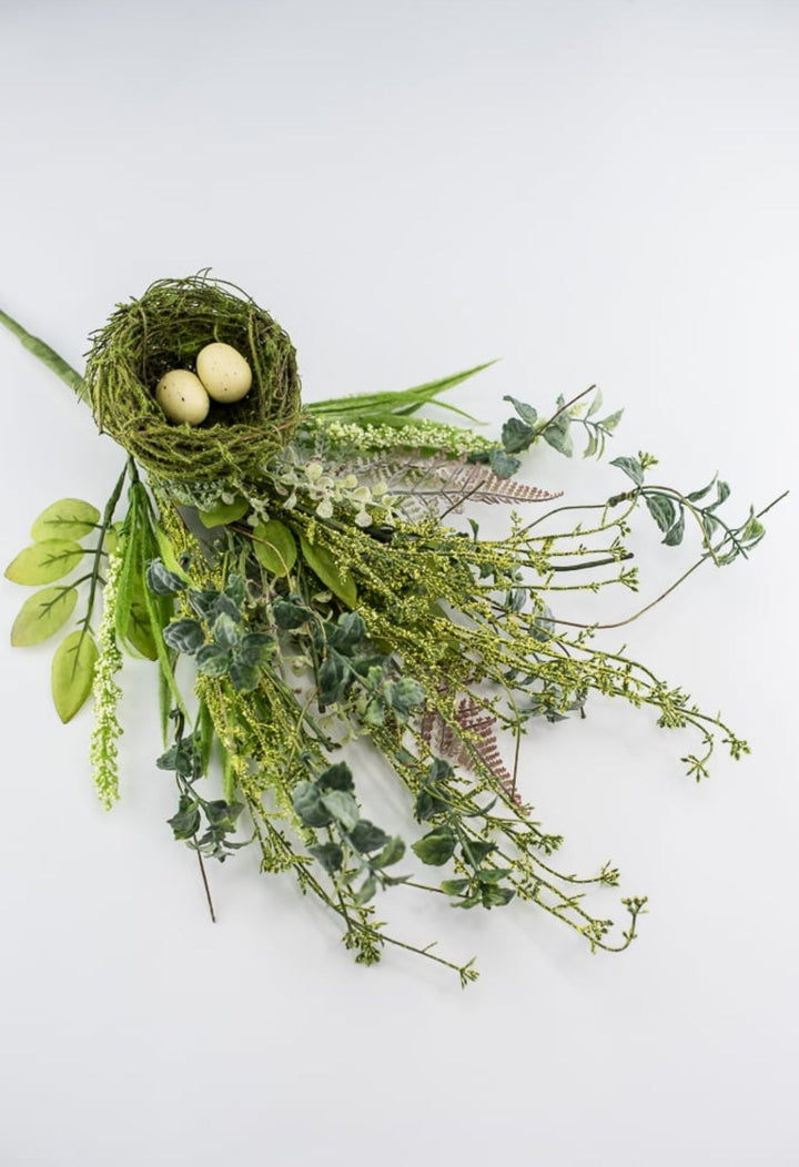 birds nest greenery bush - Greenery Marketspring summer greenery63308BU22
