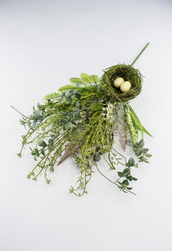 birds nest greenery bush - Greenery Marketspring summer greenery63308BU22