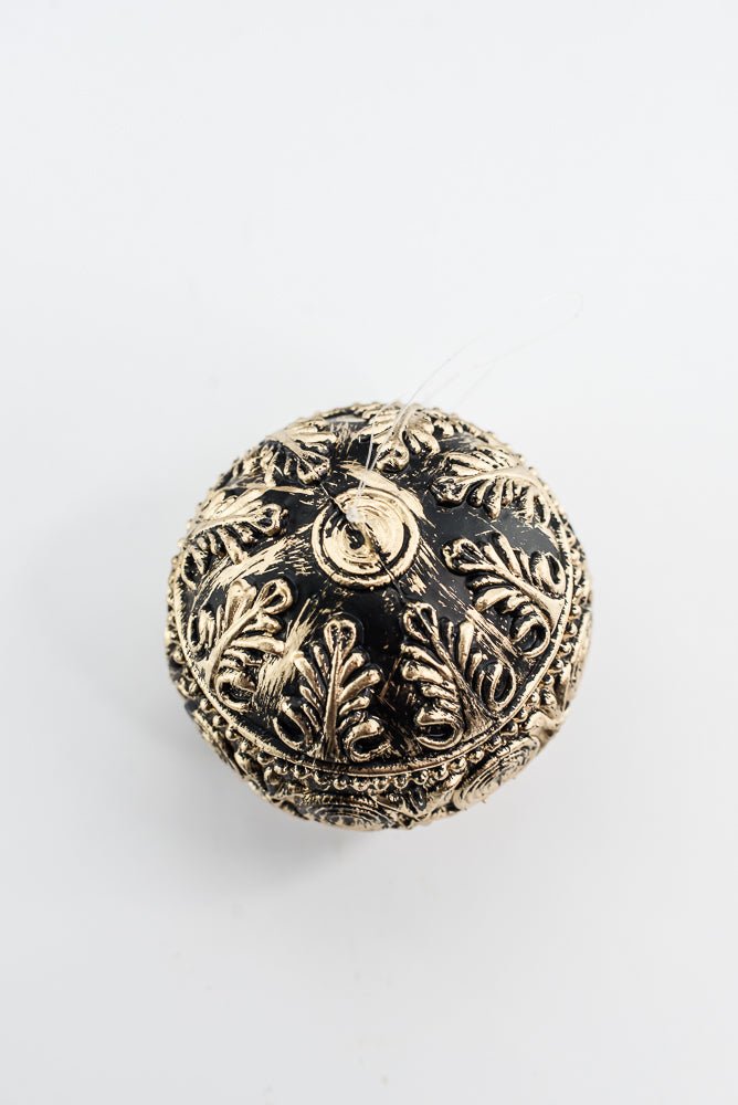 Black and Gold Hanging Ball - Greenery Market32179-BKGD