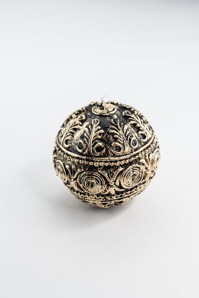 Black and Gold Hanging Ball - Greenery Market32179-BKGD