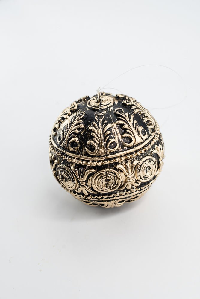 Black and Gold Hanging Ball - Greenery Market32179-BKGD