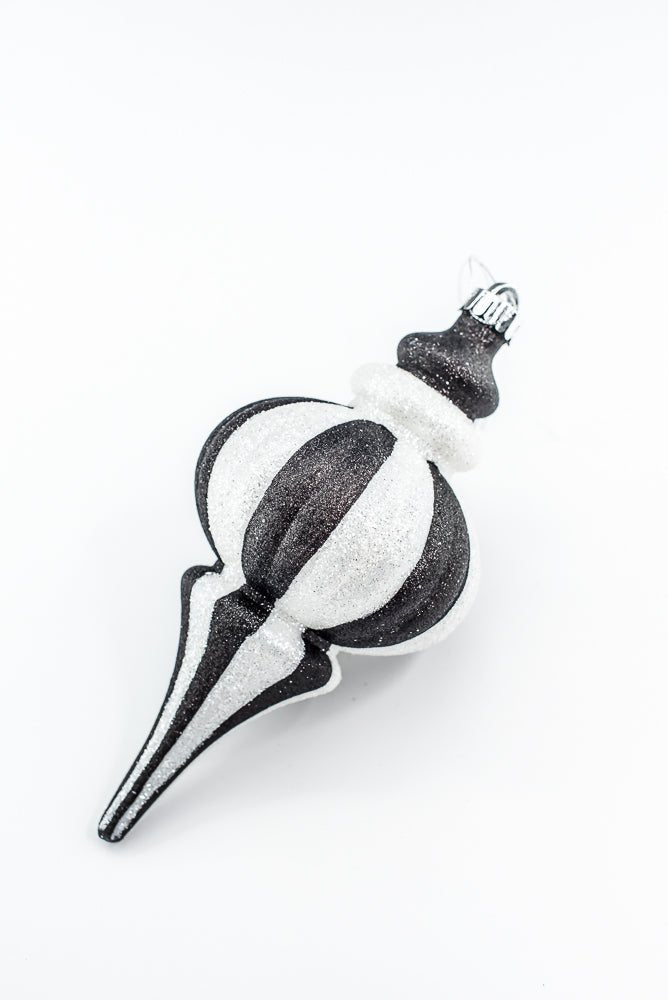 Black and White Ornament Drop - Shape - Greenery Market84909BKWT