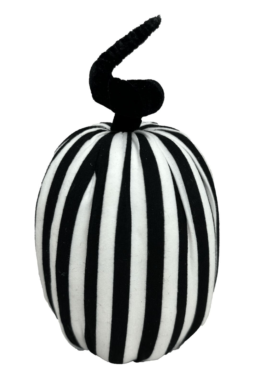 Black and White Stripe Decor Pumpkin - Greenery Market57271BKWT