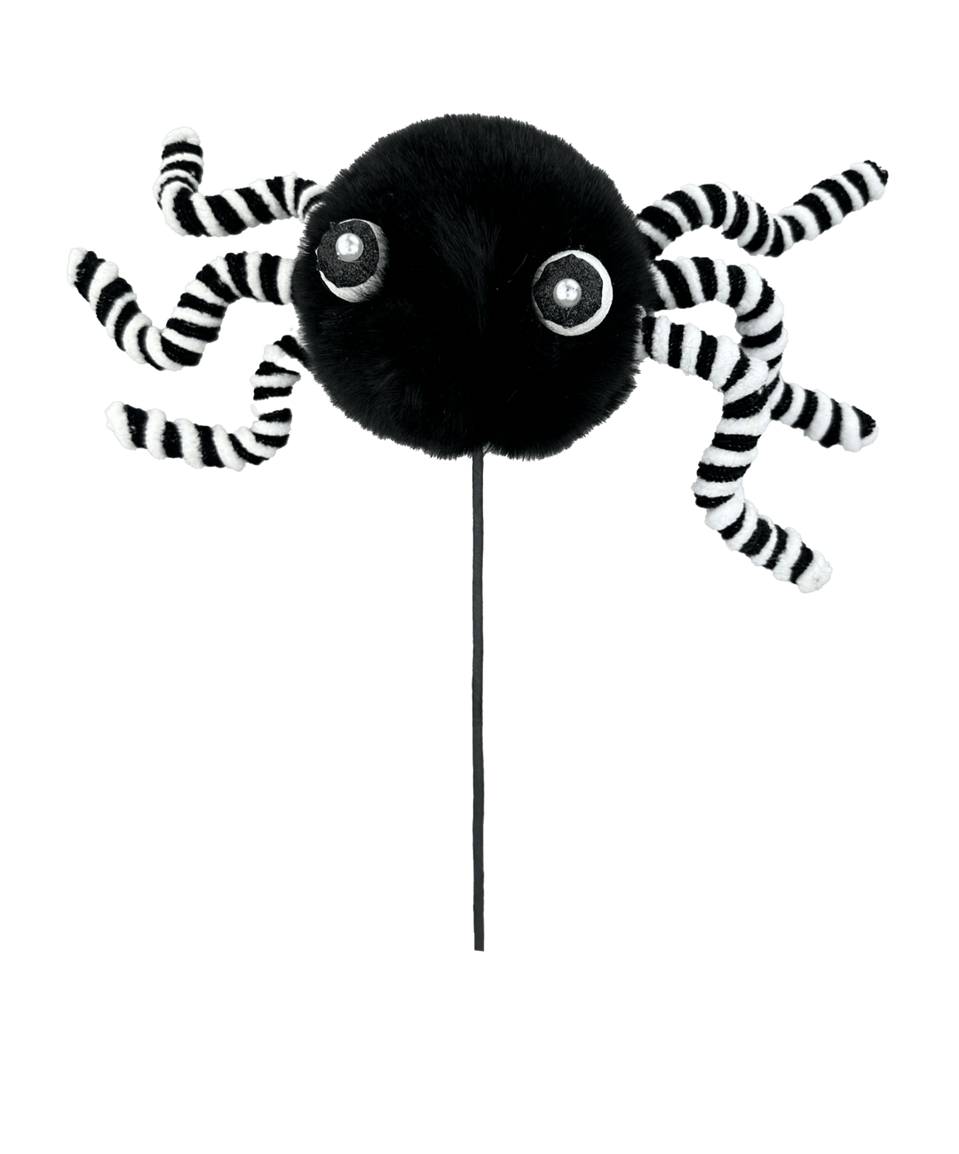 Black Furry Spider Pick - Greenery Market57279BK