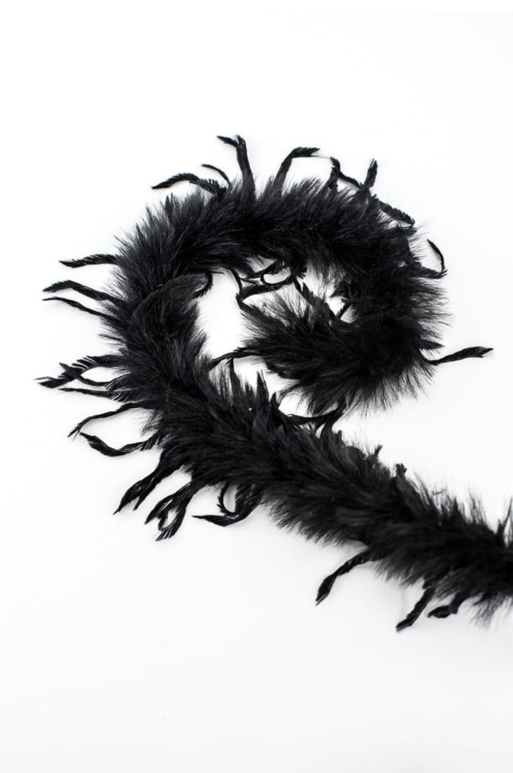 Black Furry Spiral Curly Spray - Greenery Market57305BK