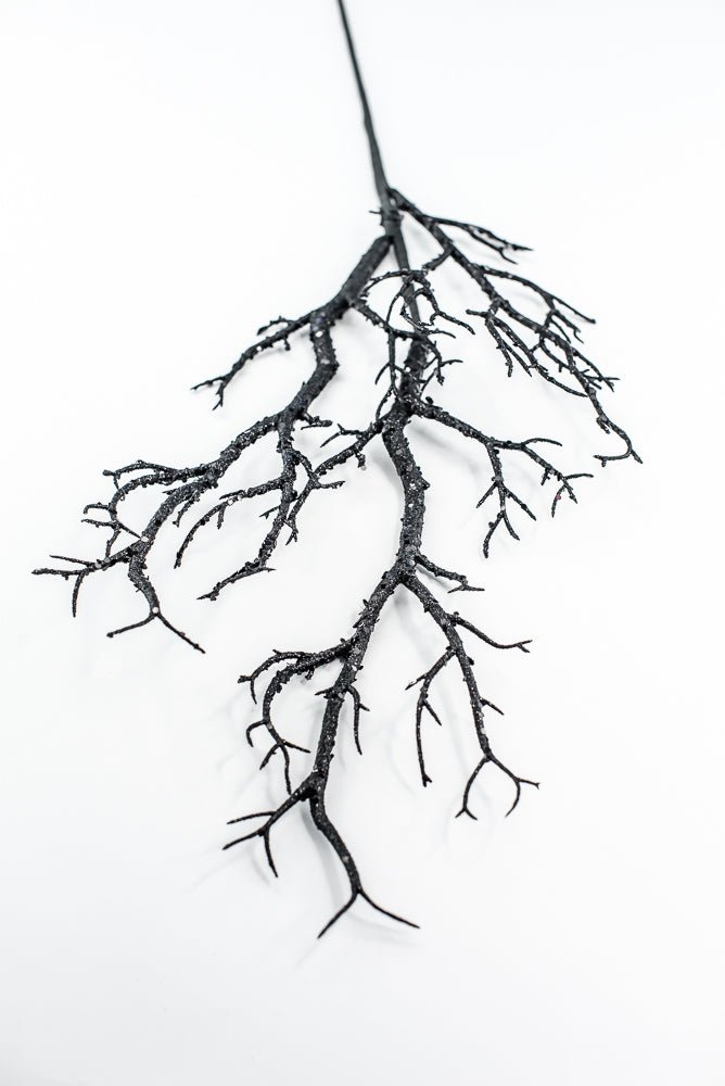 Black Glitter Twig Spray - Greenery Market57266BK