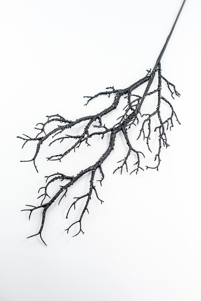 Black Glitter Twig Spray - Greenery Market57266BK