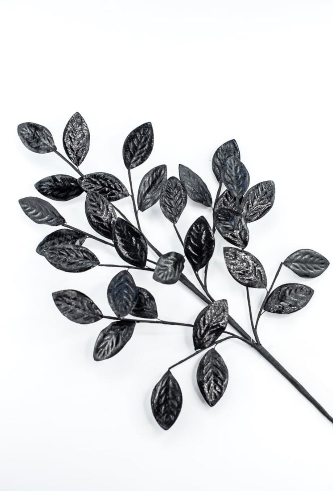 Black Metallic Leaves Spray - Greenery Market57257BK