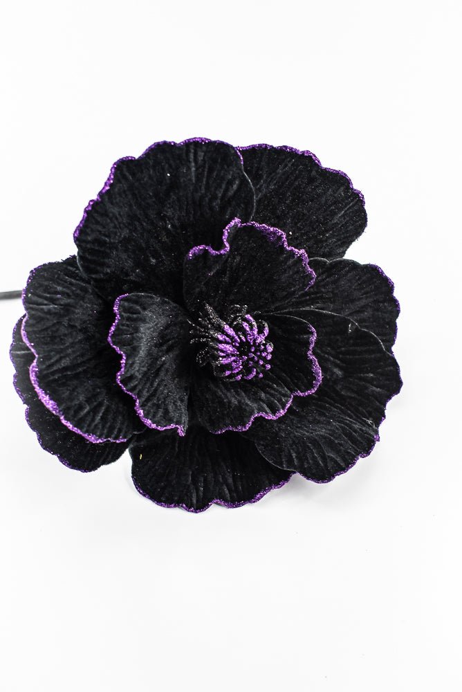 Black & Purple Halloween Flower Pick - Greenery Market57222BK