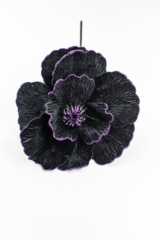 Black & Purple Halloween Flower Pick - Greenery Market57222BK