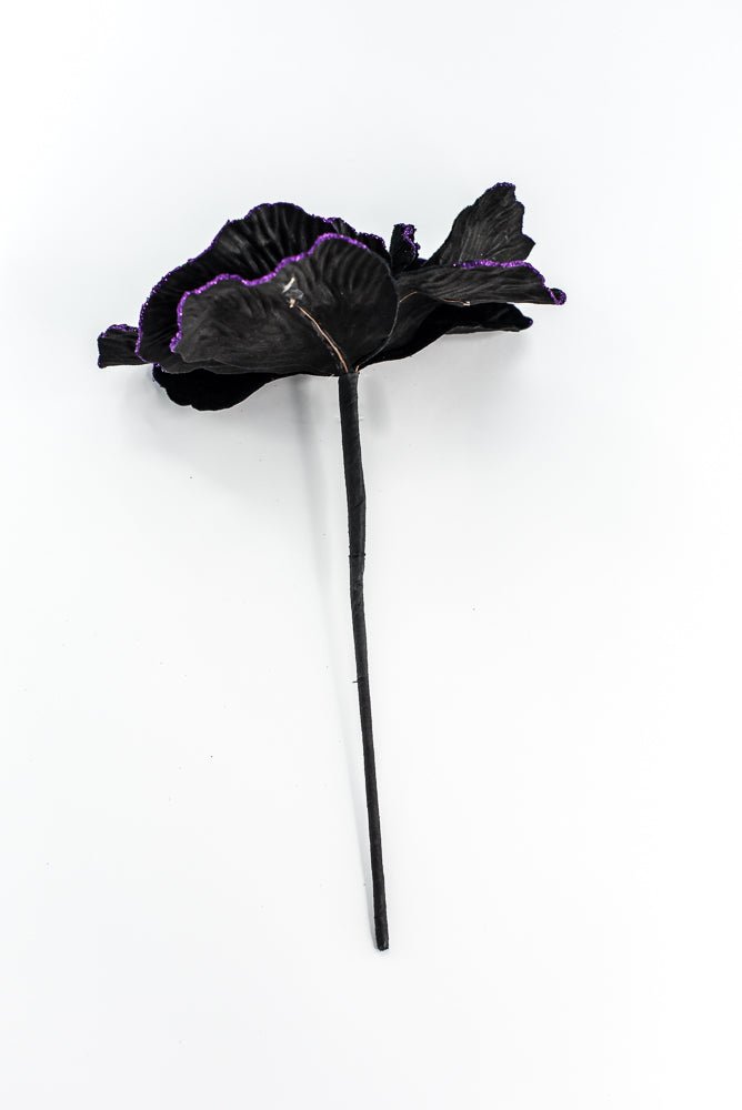 Black & Purple Halloween Flower Pick - Greenery Market57222BK