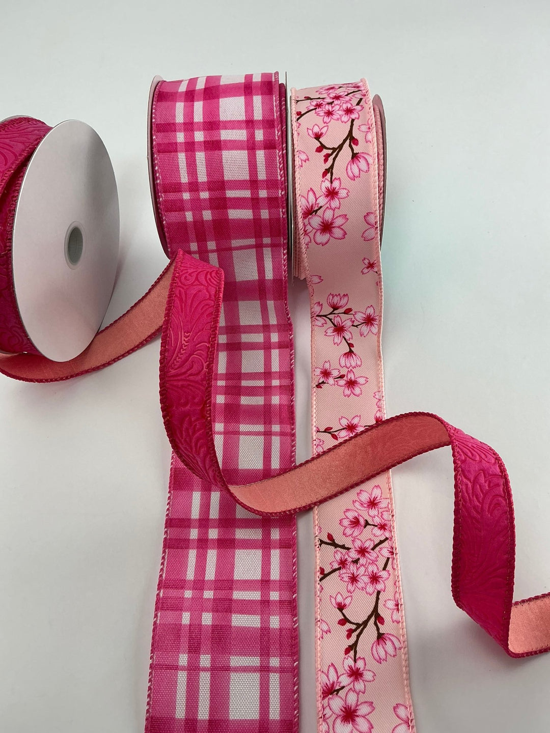 Blossoms Bow Bundle x 3 wired ribbons - Greenery MarketWired ribbon