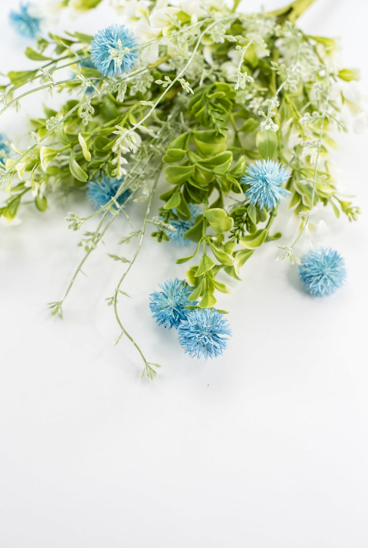 Blue, artificial thistle bush - Greenery MarketArtificial Flora64839 - BL