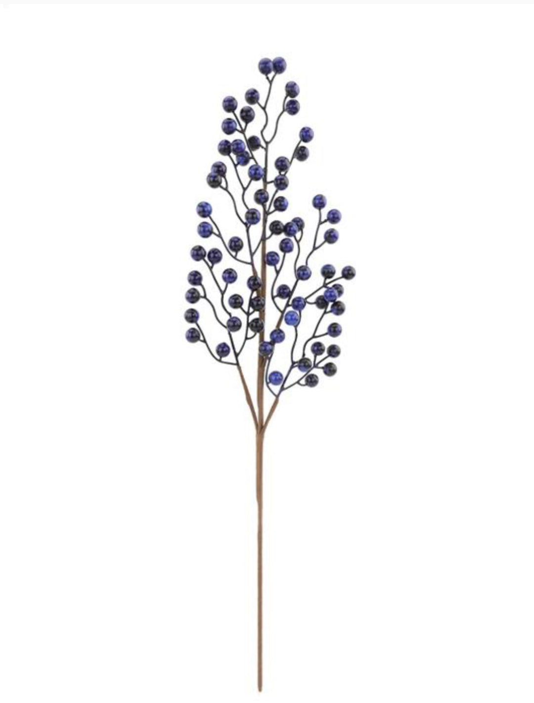 Blue & Black Berry Spray - 28" - Greenery MarketB1716BBK