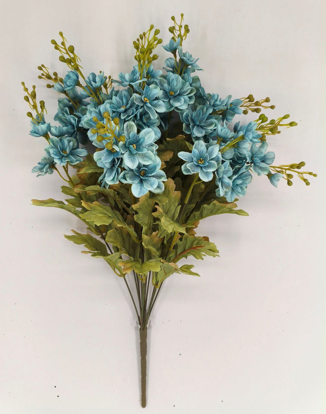 Blue delphiniums artificial flower bush - Greenery MarketArtificial Flora85322 - BL