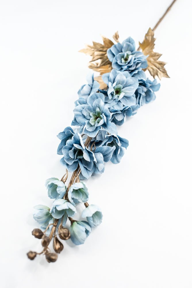 Blue Delphiniums Artificial Flower Stem - Greenery MarketArtificial Flora85318 - BL