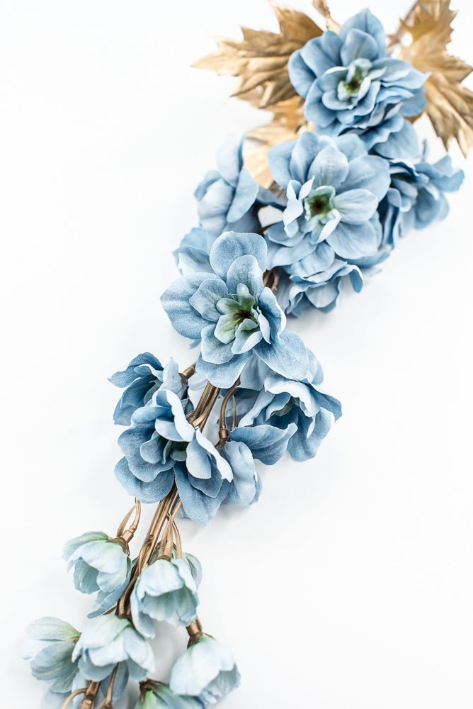 Blue Delphiniums Artificial Flower Stem - Greenery MarketArtificial Flora85318 - BL