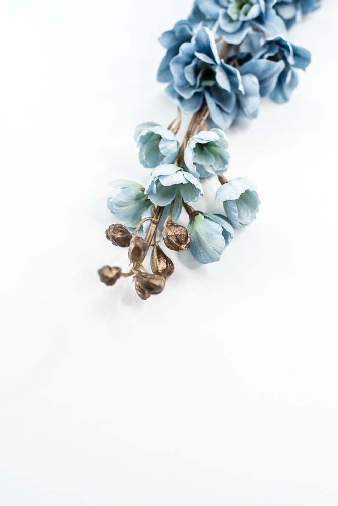 Blue Delphiniums Artificial Flower Stem - Greenery MarketArtificial Flora85318 - BL