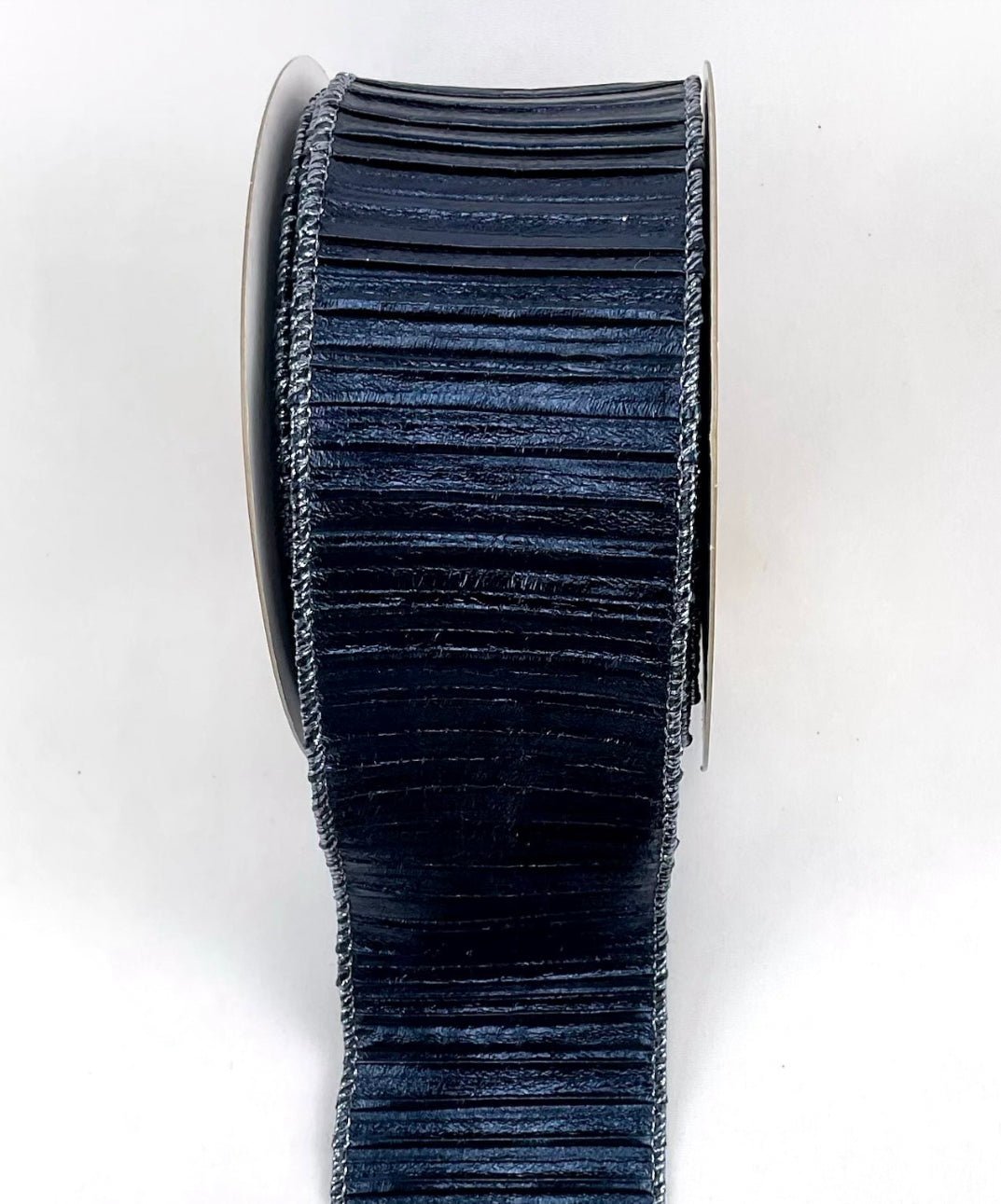 Blue metallic textured wired ribbon 2.5” - Greenery MarketRibbons & Trim178947