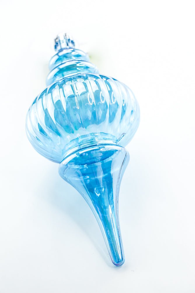 Blue Ornament Iridescent Finial - Greenery Market86540IRBL
