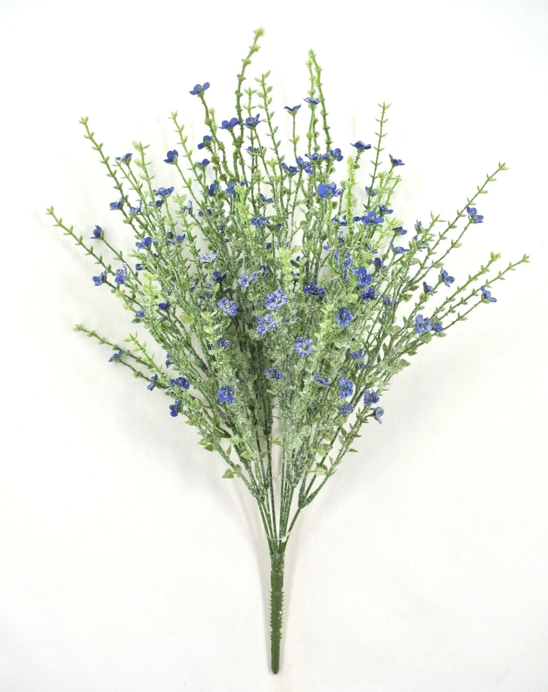 Blue Plastic Flower Iced - Greenery Market85263 - BL