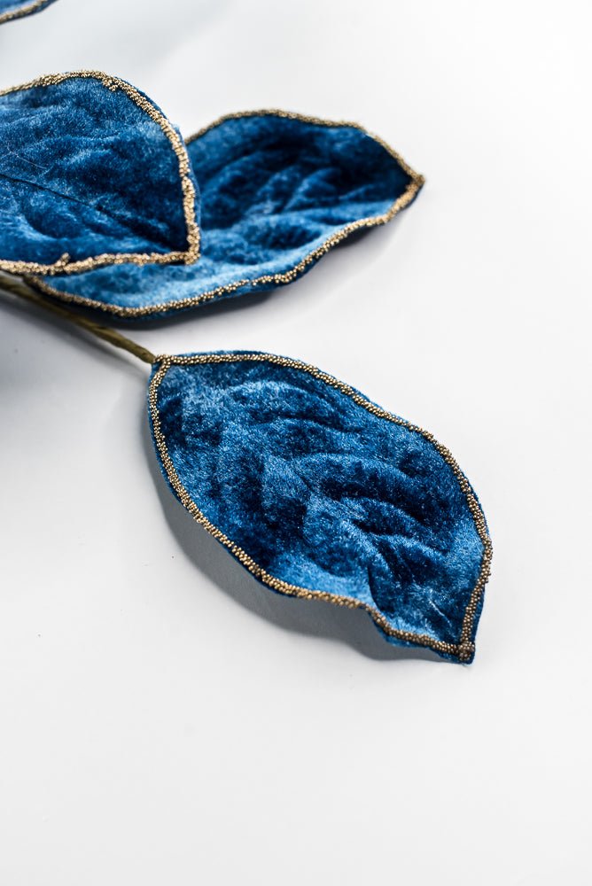 Blue Velvet Magnolia Leaf Spray - 27.5" - Greenery MarketXF672B