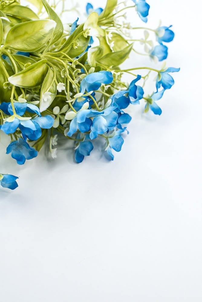 Blue Wild Flower Bush - Greenery Market35180BL